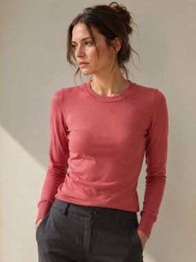 J Crew Merino Wool Crewneck Sweater Pink XXS Screen Worn The Boys Prime Video